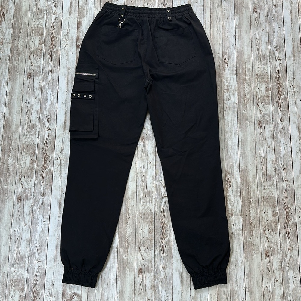 Maniere De Voir Black Cargo Joggers - Picture 12 of 16